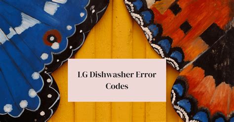 Image result for LG Dishwasher Error Codes