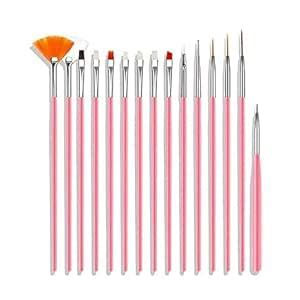 Buy Nail Art Brush Set, 15 Pieces, Professional Manicure Tools with ...