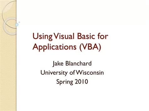 Visual Basic for Applications VBA Tutorial 的图像结果