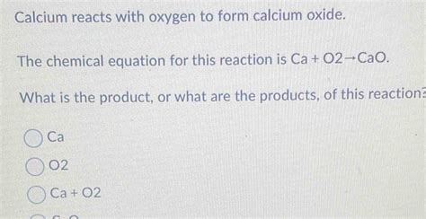 Image result for 2CA O2 2Cao