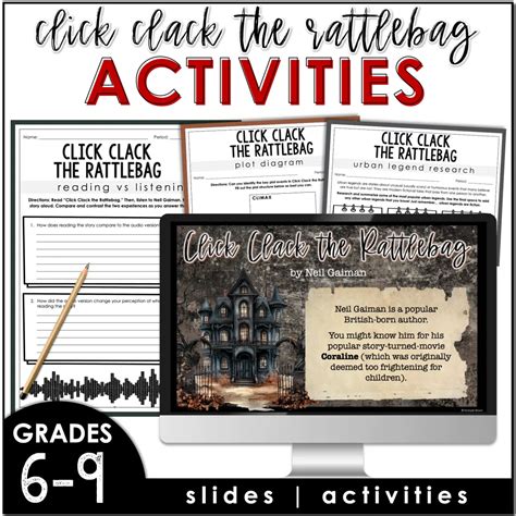 Click Clack the Rattlebag by Neil Gaiman Activities