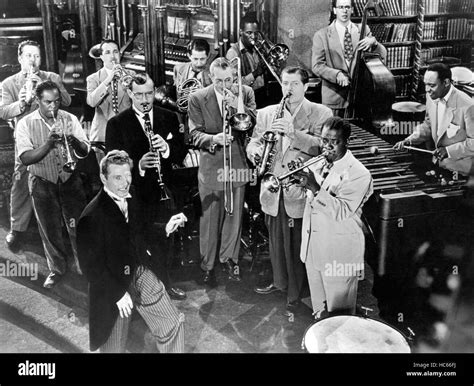 A SONG IS BORN, from left: Danny Kaye, Benny Goodman, Tommy Dorsey ...
