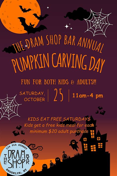 The Dram Shop Bar Annual Pumpkin Carving Day at The Dram Shop Bar ...
