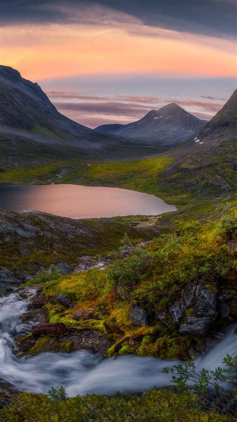 Download wallpaper mountains, lake, rocks, Norway, Ole Henrik Skjelstad ...