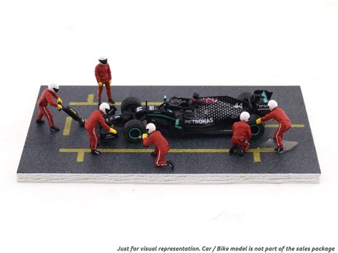 Pit Crew Set Red 1:64 American Diorama x Tarmac Works miniature figures ...