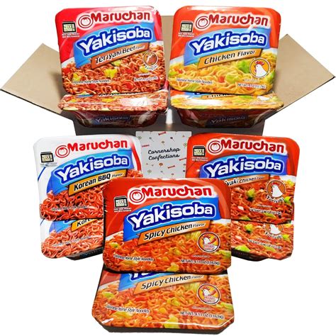 CornershopConfections Bulk Variety Pack of Yakisoba Noodles - 5 Flavors ...