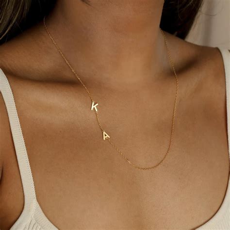 Custom Sideways Initial Necklace – Artsy Store