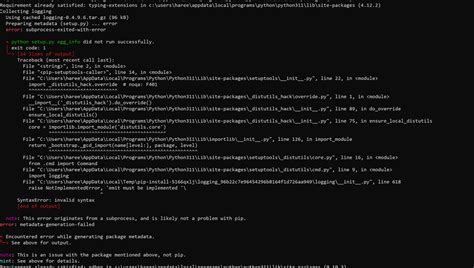 Error while installing librarys - APIs, Automation, Algos & Code ...