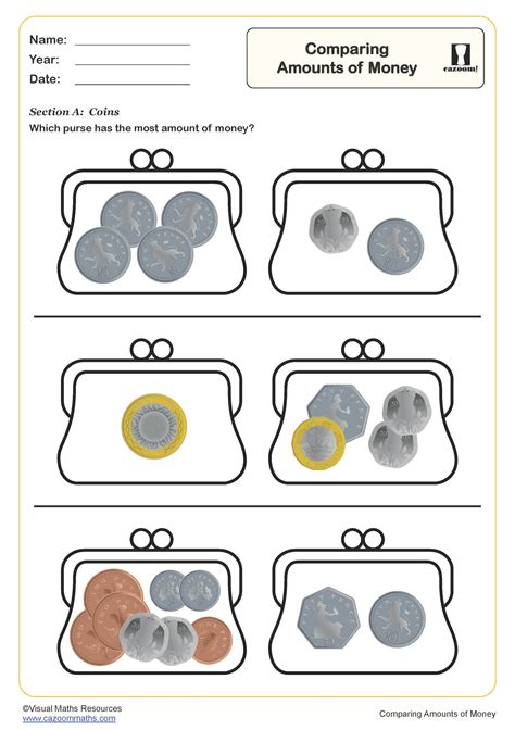 Money Worksheet 的图像结果