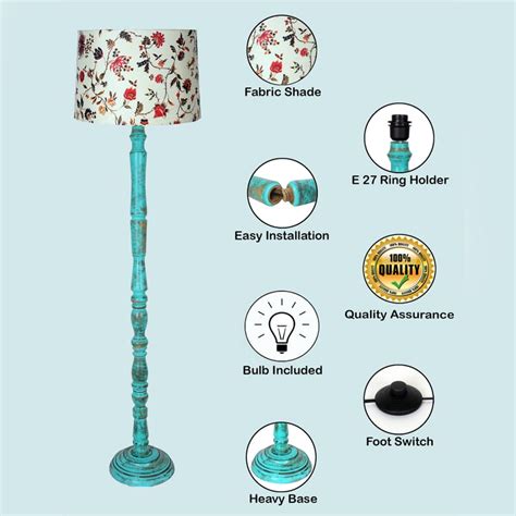 Buy HOMESAKE Wooden Floor Lamp from Homesake at just INR 7000.0