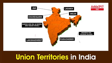 8 Union Territories in India, Check Complete List of 8 UT's