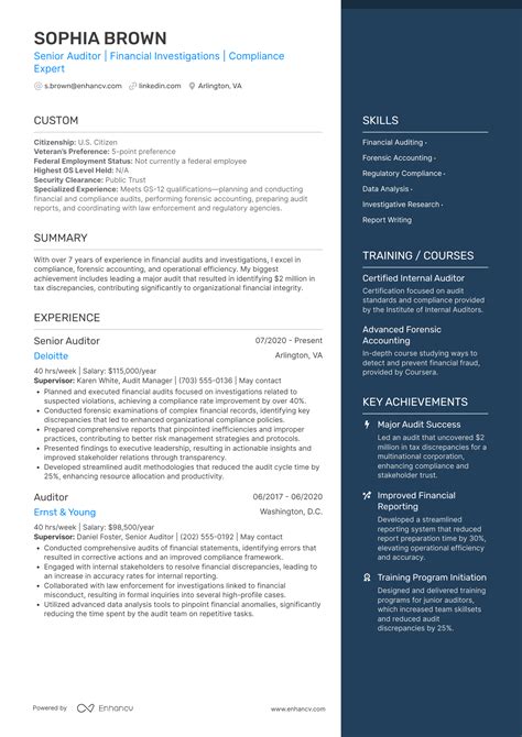 Federal Government Resume Template