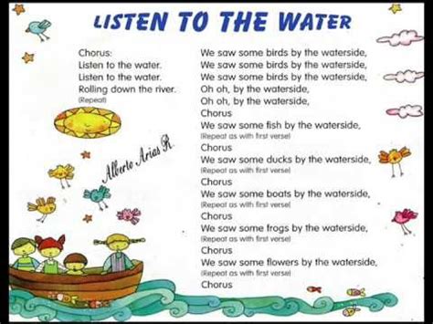 Listen to the Water (song) | Preschool songs, Rhymes for kids, Songs ...