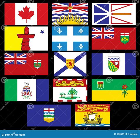 Canadian Flags stock vector. Illustration of newfoundland - 23856914