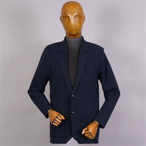 None Of The Above Milano Knit Blazer - Navy - NOTA3541