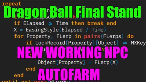 Roblox DBZ Final Stand Script AutoFarm 的图像结果
