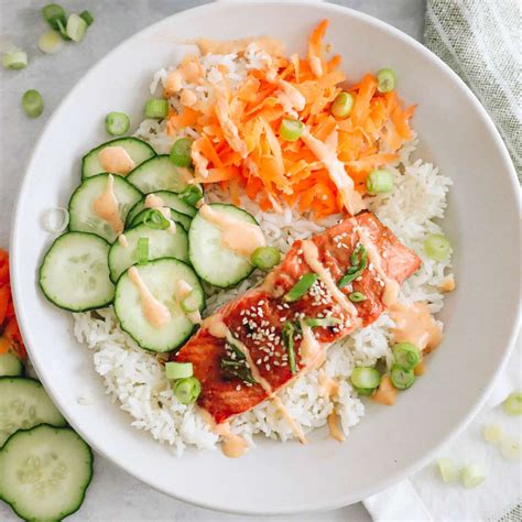 The BEST Salmon Bowl Recipe - The Healthy Maven