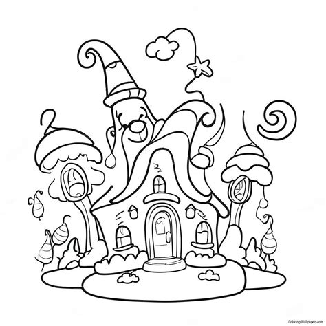 Whoville Houses Coloring Pages
