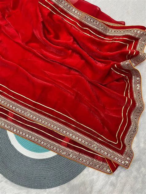 Kajal Agarwal Pure Fancy Satin Silk Saree with Heavy Jari Dori & Sequi ...