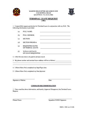 Usmc Leave Request Template - Fill Online, Printable, Fillable, Blank ...