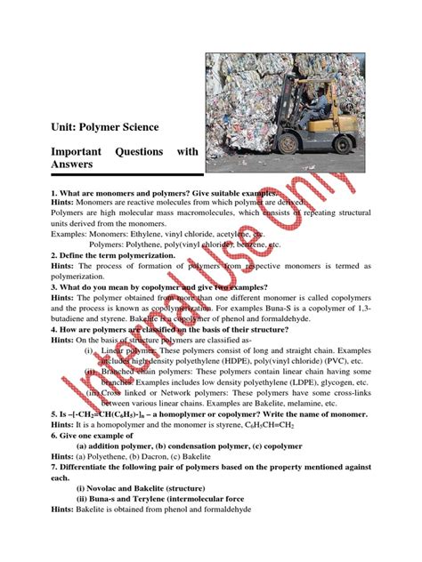 Image result for Free Science Lessons Polymers