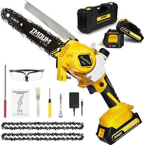 Mini Chainsaw, 6 Inch Cordless Chainsaw with Battery and Charger ...