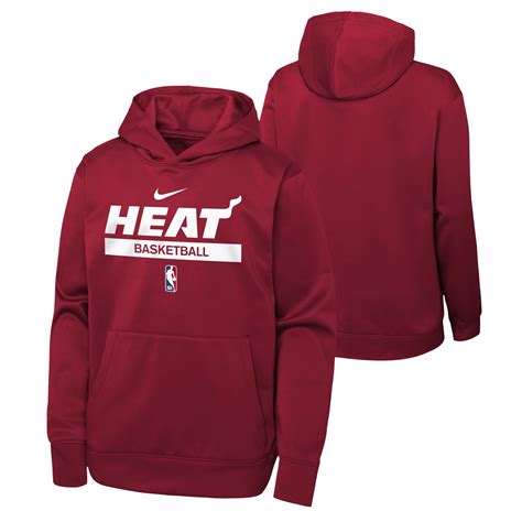 Miami Heat Nike Spotlight Fleece Overhead Hoodie - Youth