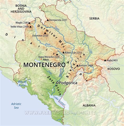 Montenegro Map