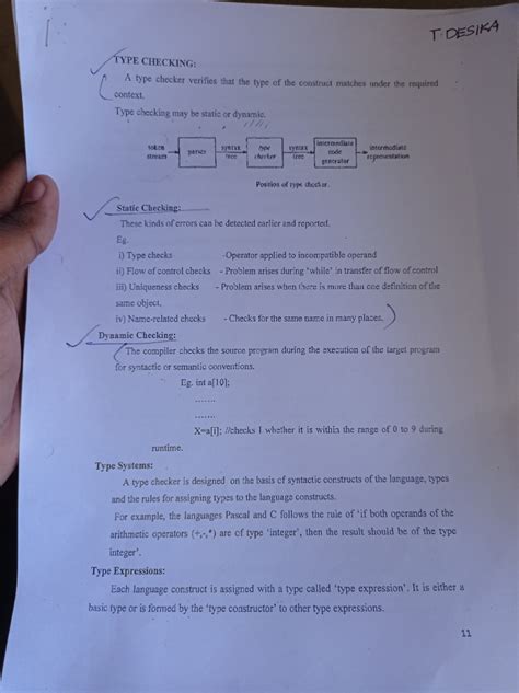 Image result for Type Checking in Compiler Design