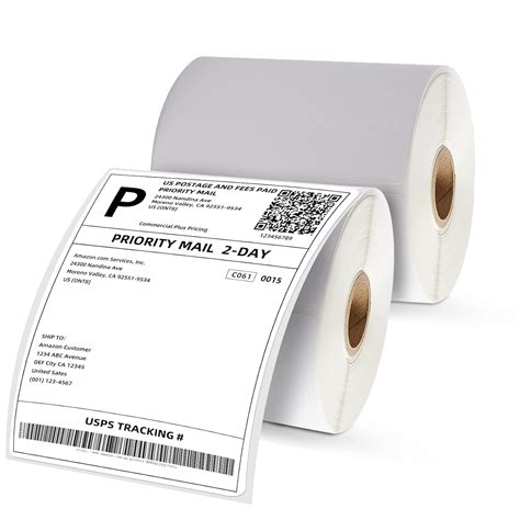 4x6 Thermal Shipping Labels - 400 Blank Stickers, No Ribbon Required ...