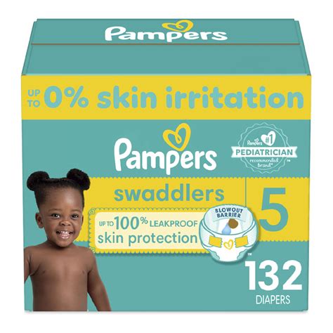 Amazon.com: Pampers Swaddlers Diapers - Size 5, One Month Supply (132 ...