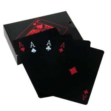 GShop Luxury Black Playing Cards Set - Waterproof and Durable PVC Poker ...