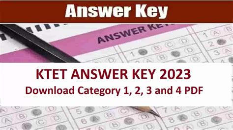 Pareeksha Bhavan KTET Answer Key 2023 OUT at ktet.kerala.gov.in ...