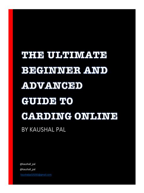 Carding Tutorial PDF 的图像结果