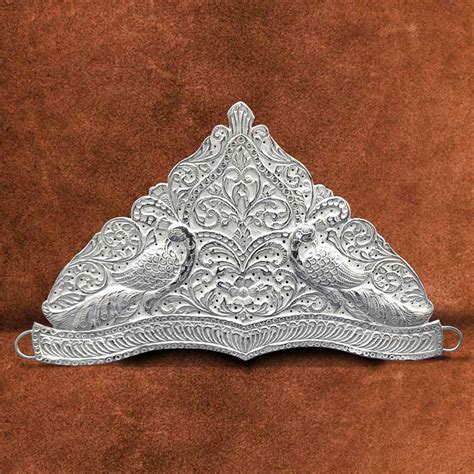Peacock Mayur Crown (Mukut) for Deity in Pure Silver