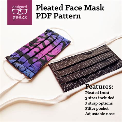 Image result for Pleated Face Mask Pattern Free