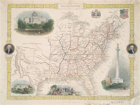 Vintage United States Map Paper