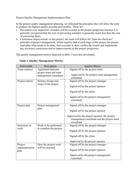 Image result for QMS Implementation Project Plan