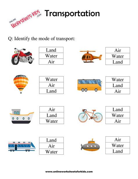 Transportation Worksheets for Preschoolers 的图像结果