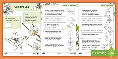 Origami Lily Tutorial 的图像结果