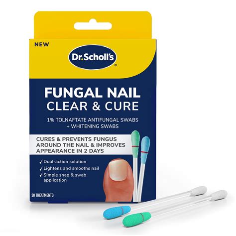 Dr. Scholl's Fungal Nail Clear & Cure Swabs, 30 Count, Lightening and Smoothing Damaged Nails ...