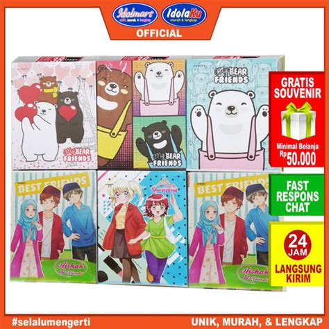 Promo IDOLMART Buku Tulis OKEY isi 58 Lembar 1 Pack Isi 10 Buku Buku ...