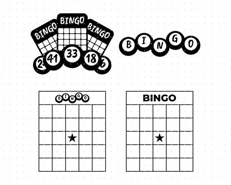 Bingo Svg Blank Bingo Card Clipart Bingo Balls Png Empty - Etsy Israel