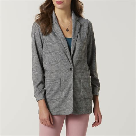 Simply Styled Women's Knit Blazer - Herringbone
