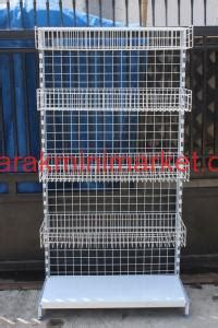 Rak Gondola Besi Keranjang Toko Minimarket Serbaguna | RAK MINIMARKET