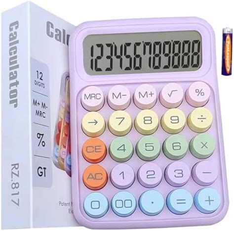 YLKBZSG Creative Colorful Candy Colored Electronic Calculator, 4 ...