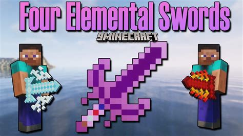 4 Elemental Swords Mod Minecraft 的图像结果