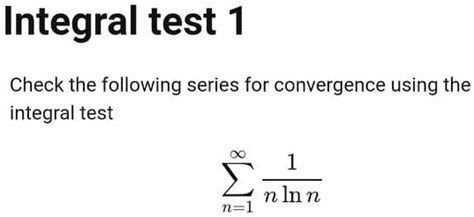 Image result for Integral Convergence Test