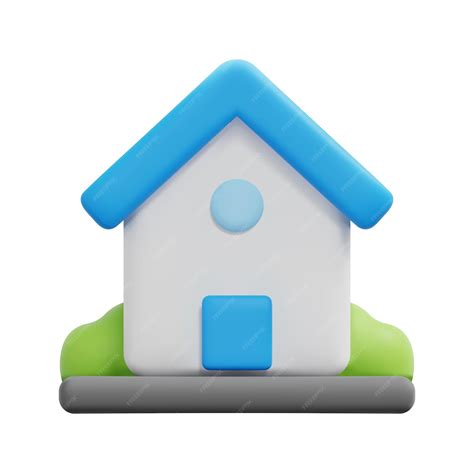 3d minimal house icon vector isolated on white background 3d building ...