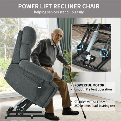 Oversized Power Lift Recliner Chair for Elderly, Electric Fabric ...